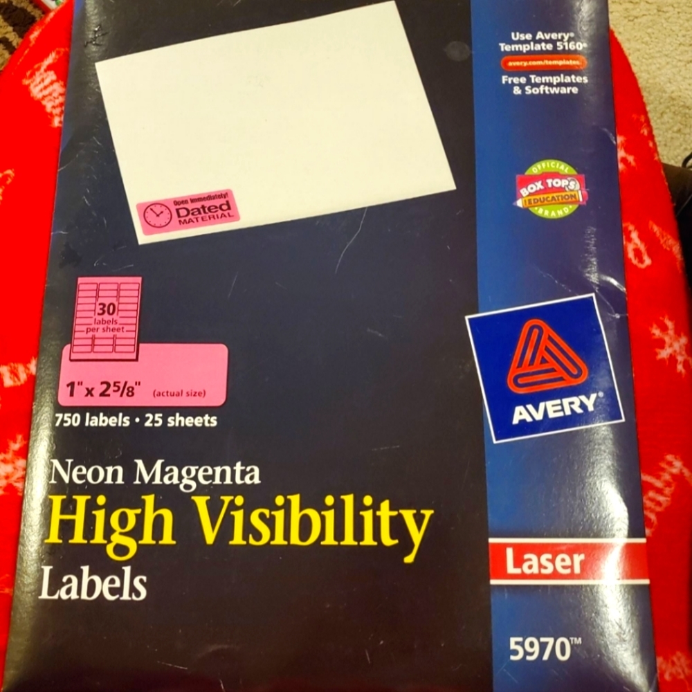 Avery high visibility labels